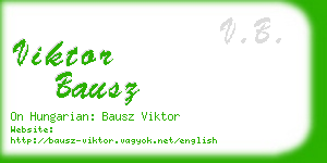viktor bausz business card